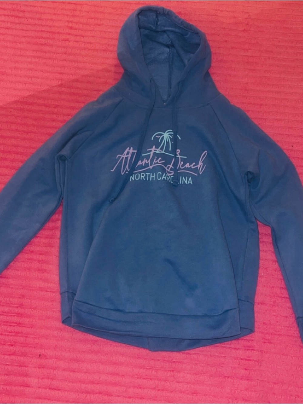 Blue 'Atlantic Beach North Carolina' Hooded Sweatshirt